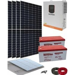 Kit Solar para Casa de Campo 3.000W 24V — 6.600Wh/día